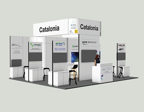 Messestand-BatteryShow-Rendering Huellas Felices